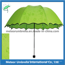 Компактный модный складной водостойкий цветочный зонт
